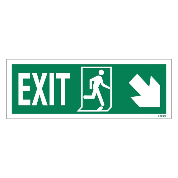 Exit Left-man Run Right-arrow Down-right Redningsskilte.