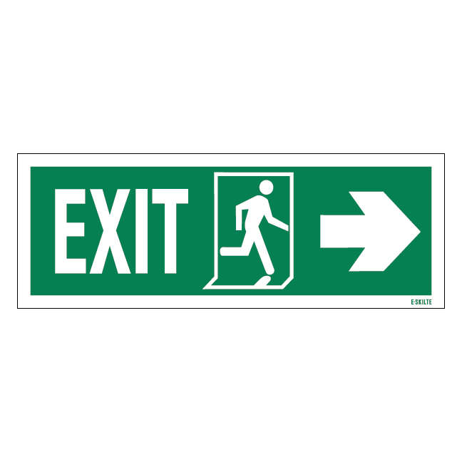 Exit Left-man Run Right-arrow Right Redningsskilte.