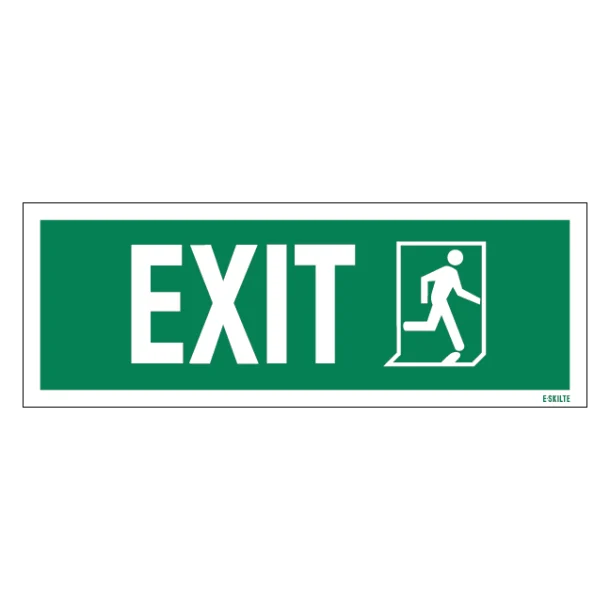 Exit Left-man Run Right Redningsskilte.