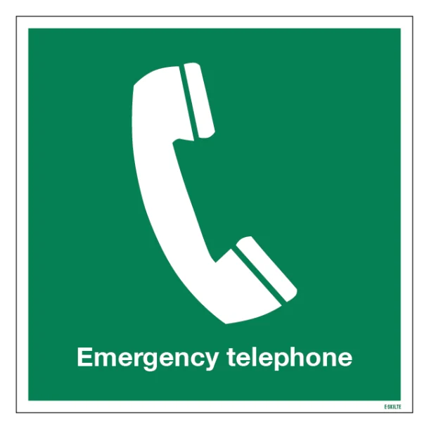 Emergency telephone: Redningsskilt
