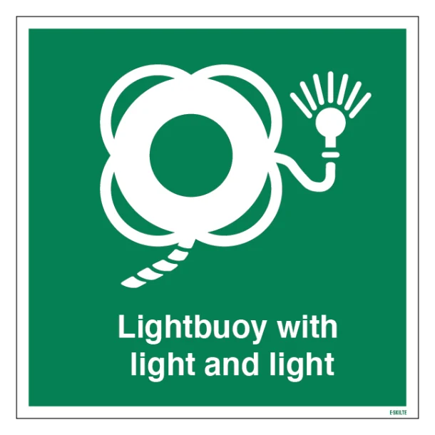 Lifeboat: Lifebuoy with light and line skilt