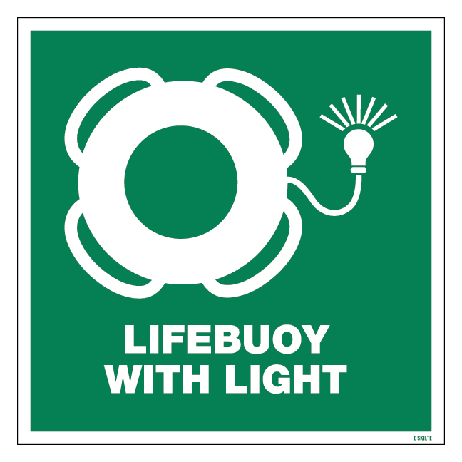 Lifebuoy with light: Redningsskilt