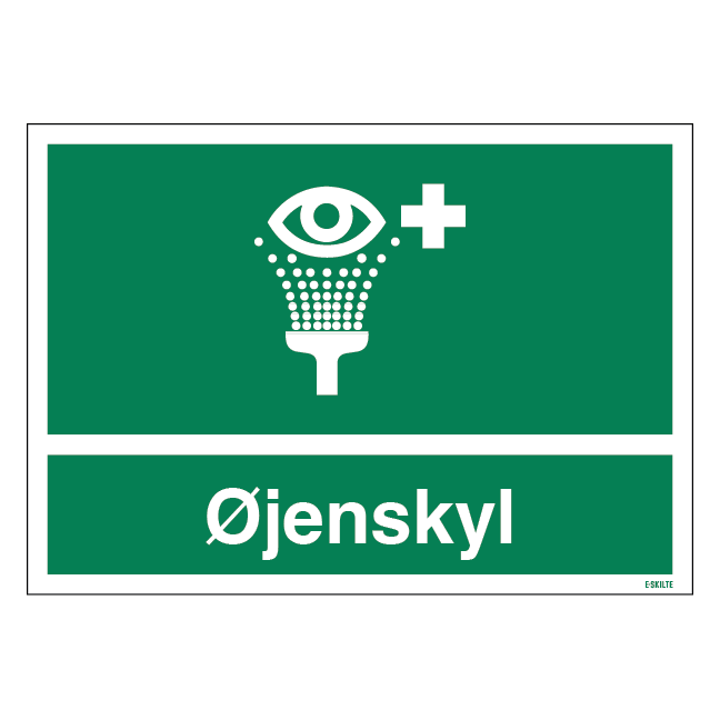 Øjenskyl skilt