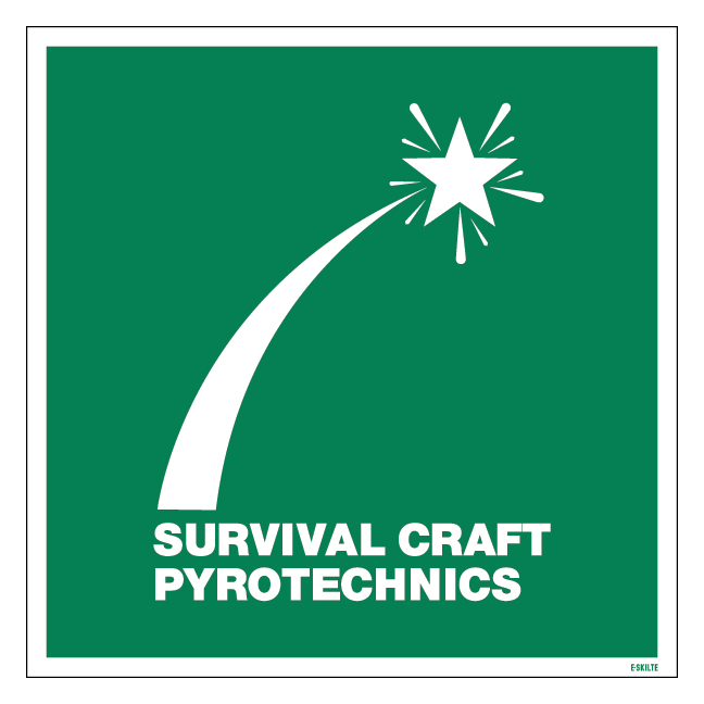 Survival Craft Pyrotechnics: Redningsskilt