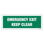 Emergency Exit Keep Clear. skilt