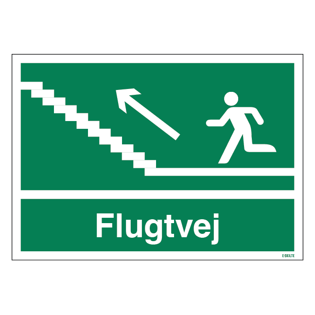 Flugtvej Trappe op. skilt