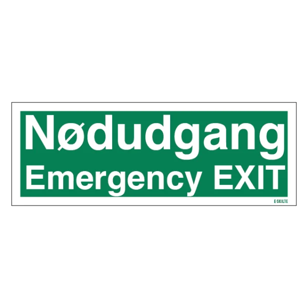 Nødudgangsskilt - Emergency Exit