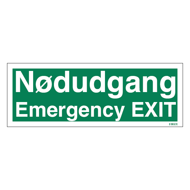 Nødudgangsskilt - Emergency Exit