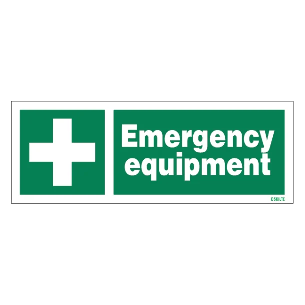 Emergency Equipment Redningsskilte.