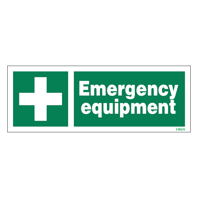Emergency Equipment Redningsskilte.
