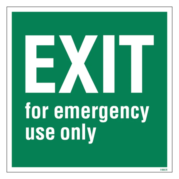 Exit-for Emergency Use Only Redningsskilt