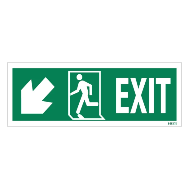 Exit Right-man Run Left-arrow Down-left Redningsskilte.