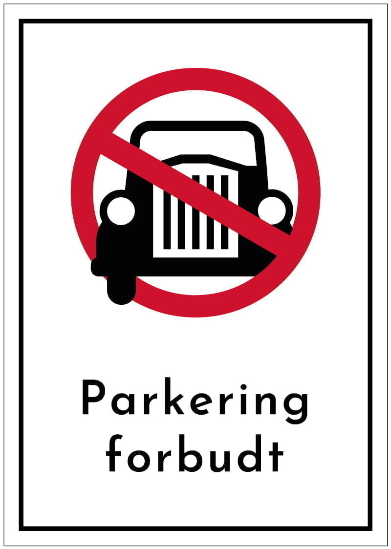 retro parkering forbudt skilt