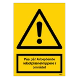 Pas på! Arbejdende robotplæneklippere i området