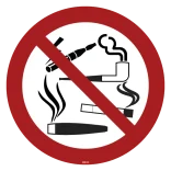 Al rygning forbudt. Forbudsskilt