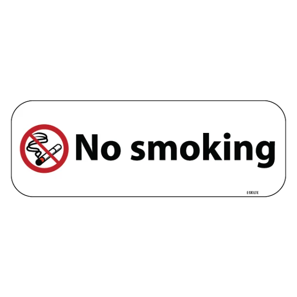 No smoking. Forbudsskilt