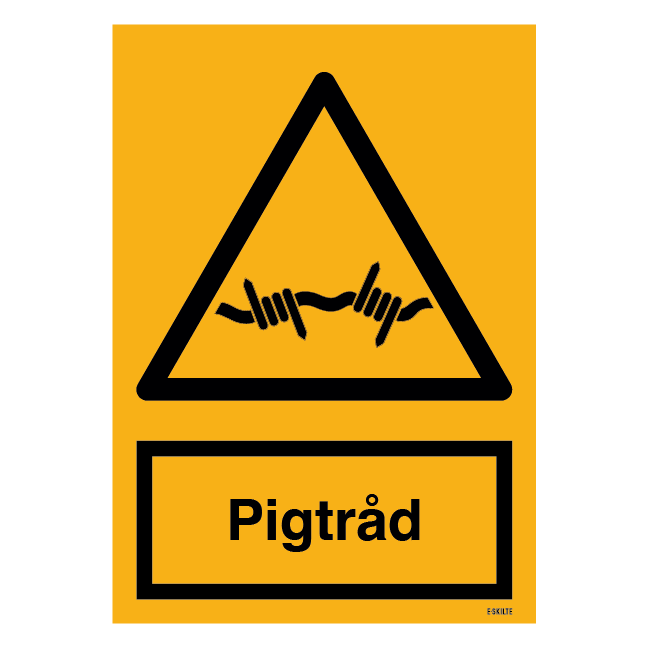 Pigtråd skilt