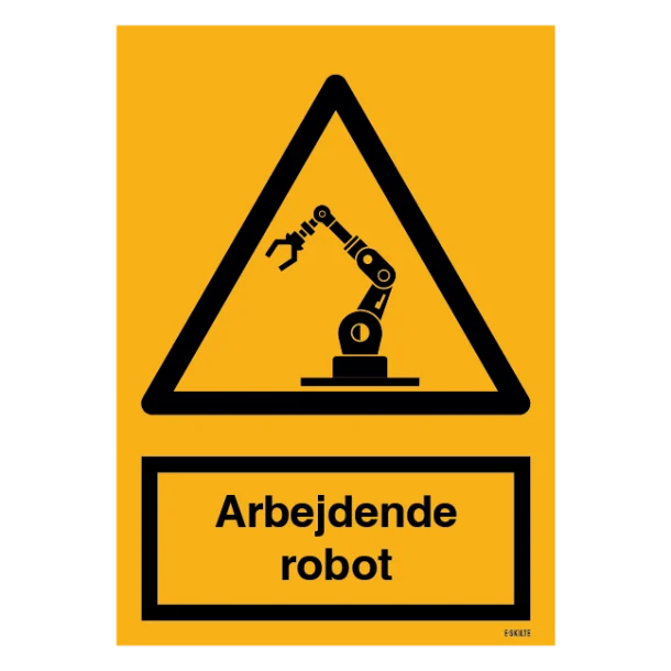 Arbejdende robot skilt
