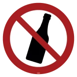 Flasker forbudt skilt
