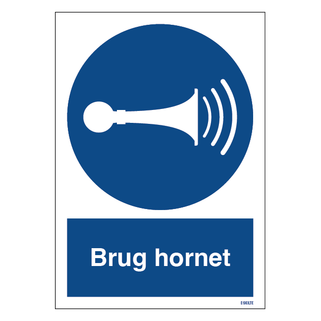 Brug hornet skilt