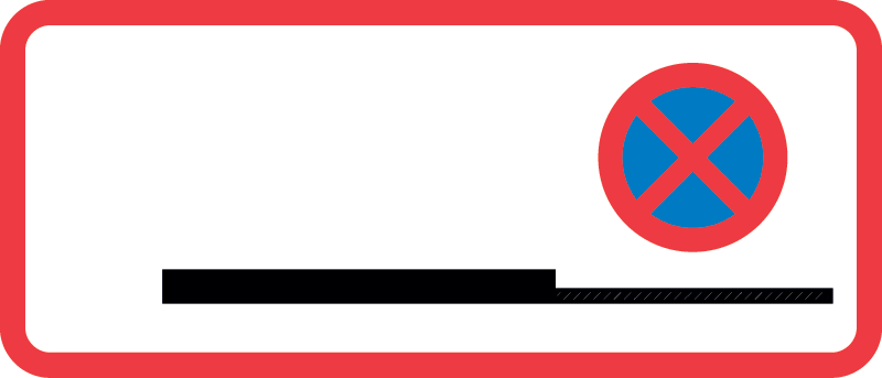 UC60,5 - Standsning i rabatten forbudt skilt