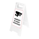 Gulvskilt - Området er videoovervåget