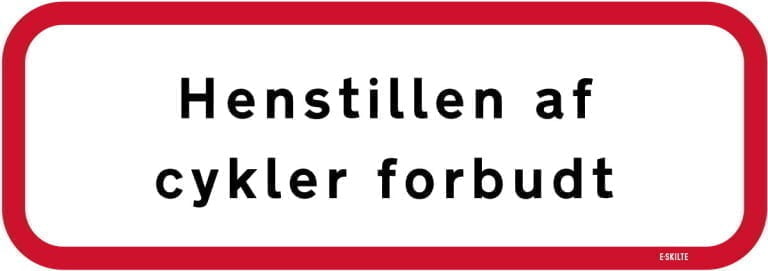 Henstillen af cykler forbudt