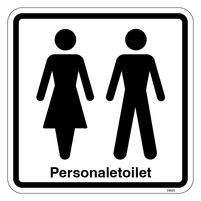 Personaletoilet. Toiletskilt