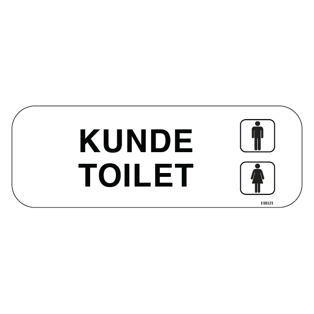 Kunde Toilet mand dame. Toiletskilt