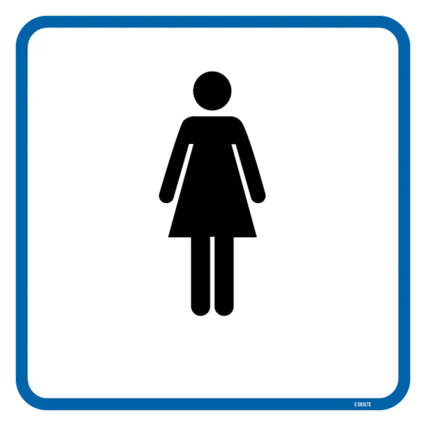 Dame Omklædning & Bad. Toiletskilt