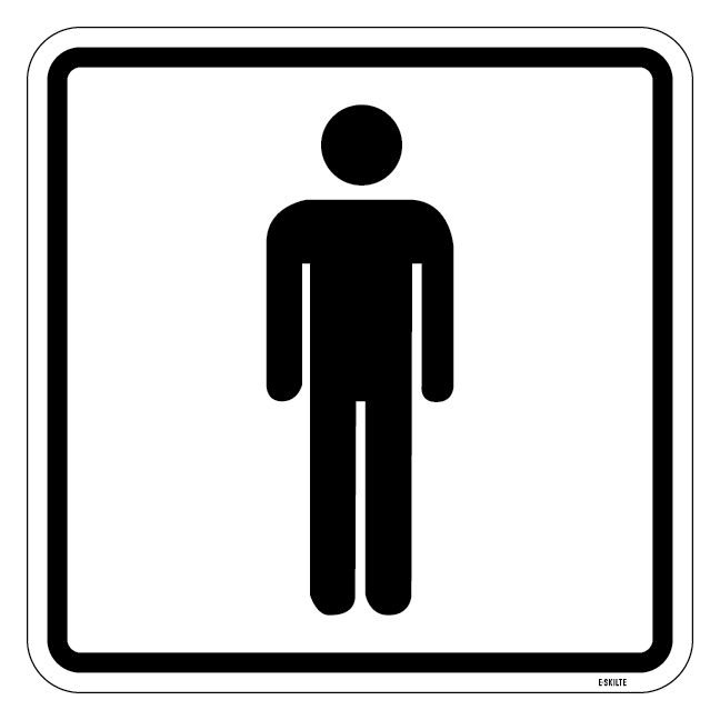 Toilet Herre. Toiletskilt