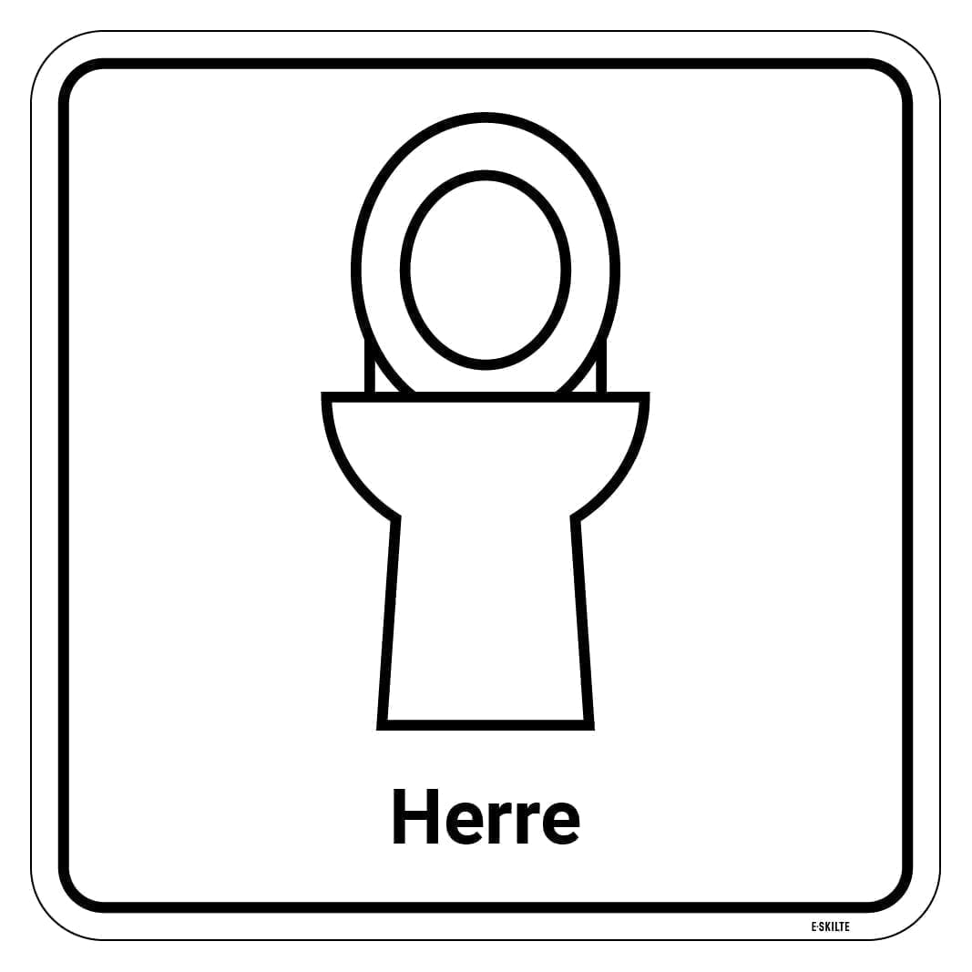 WC sæde op ned herre toiletskilt