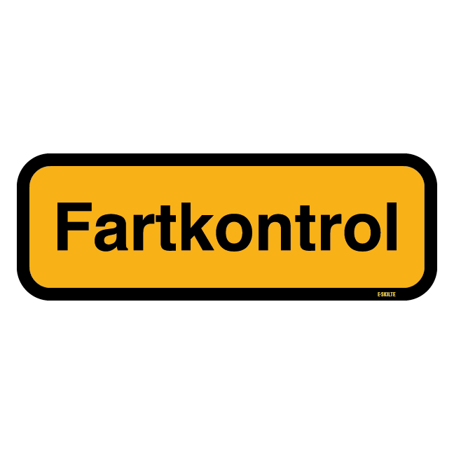 Fartkontrol skilt