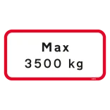 Max 3500 kg. Forbudsskilt