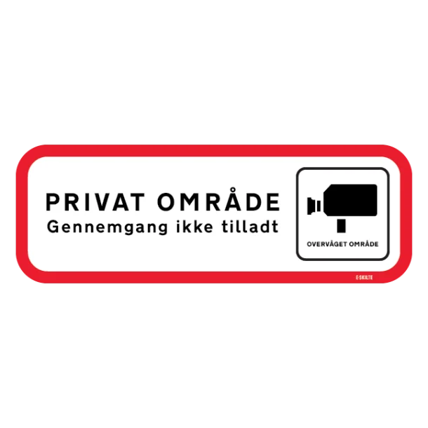 Privat område gennemgang ikke tilladt. Trafikskilt