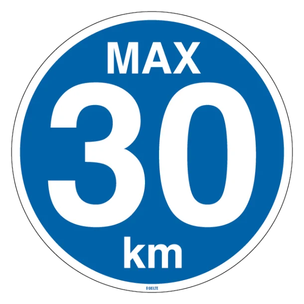 Max 30 km Skilt