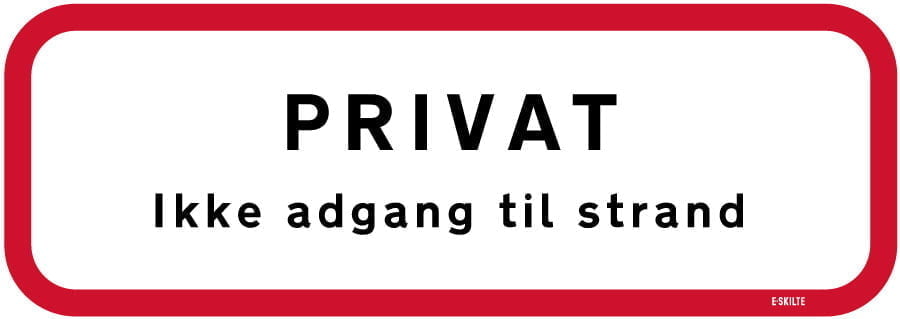 tr64-50x17,5-cm-Privat-ikke-adgang-til-strand Privat ikke adgang til strand