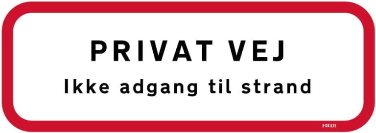 Privat vej ikke adgang til strand