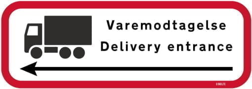 Varemodtagelse Delivery entrance venstre