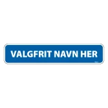 Kaldenavn sans-serif blå+ramme Truckerskilt