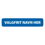 Kaldenavn sans-serif blå Truckerskilt