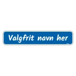 Kaldenavn blå+ramme Truckerskilt