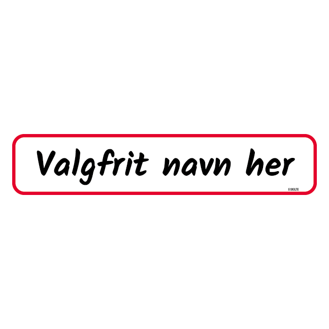 Kaldenavn hvid+ramme Truckerskilt