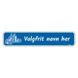 Kaldenavn piktogram type 1 blå+ramme Truckerskilt