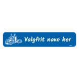 Kaldenavn piktogram type 1 blå Truckerskilt