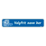 Kaldenavn piktogram type 2 blå+ramme Truckerskilt