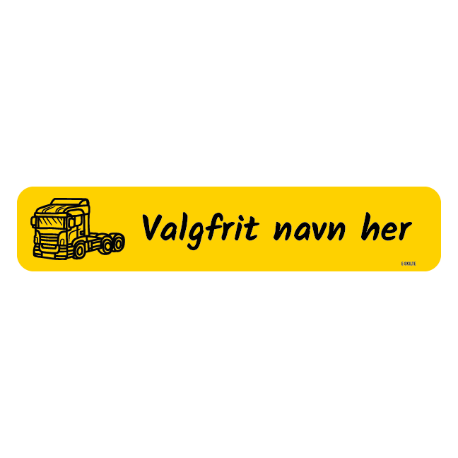 Kaldenavn piktogram type 2 gul Truckerskilt