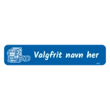 Kaldenavn piktogram type 2 blå Truckerskilt