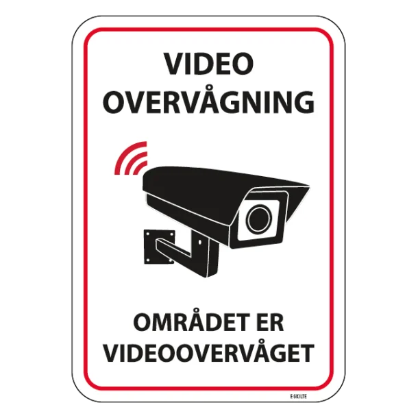 Video overvågning - Området er videoovervåget skilt