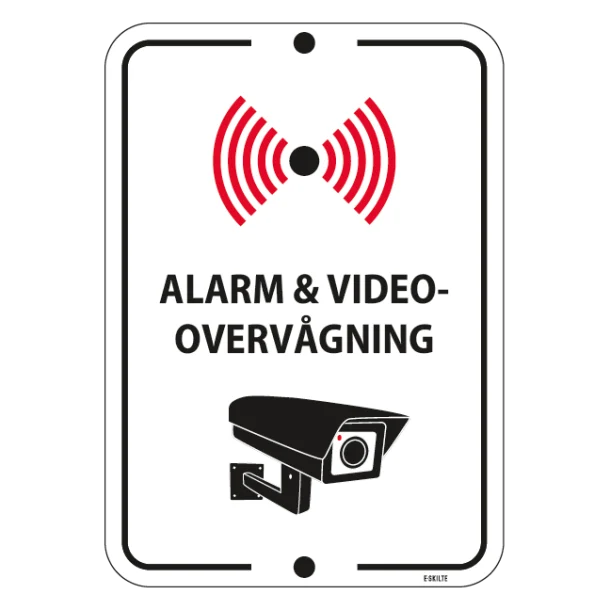 Alarm & videoovervågning skilt